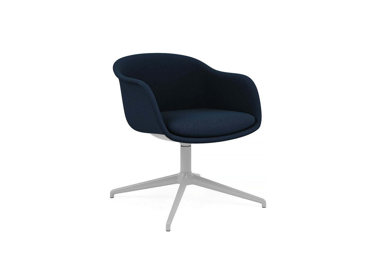 Fiber Conference Armchair with Swivel Base with Return by Muuto - steelcut trio 796