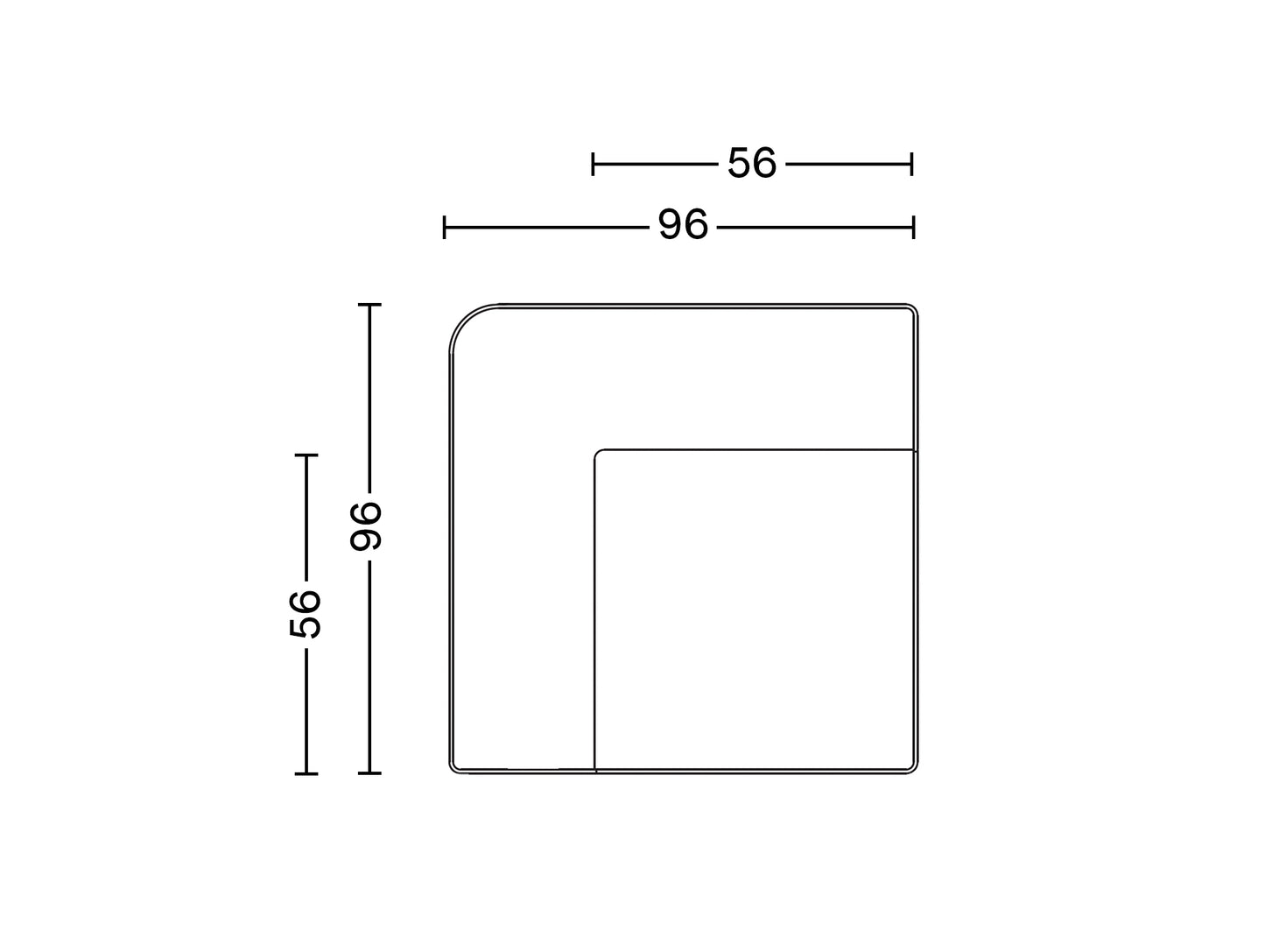 Eave Modular Sofa 96  by Menu - Group 1:  Left Corner Module 