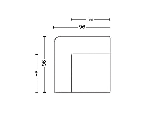 Eave Modular Sofa 96  by Menu - Group 1:  Left Corner Module 