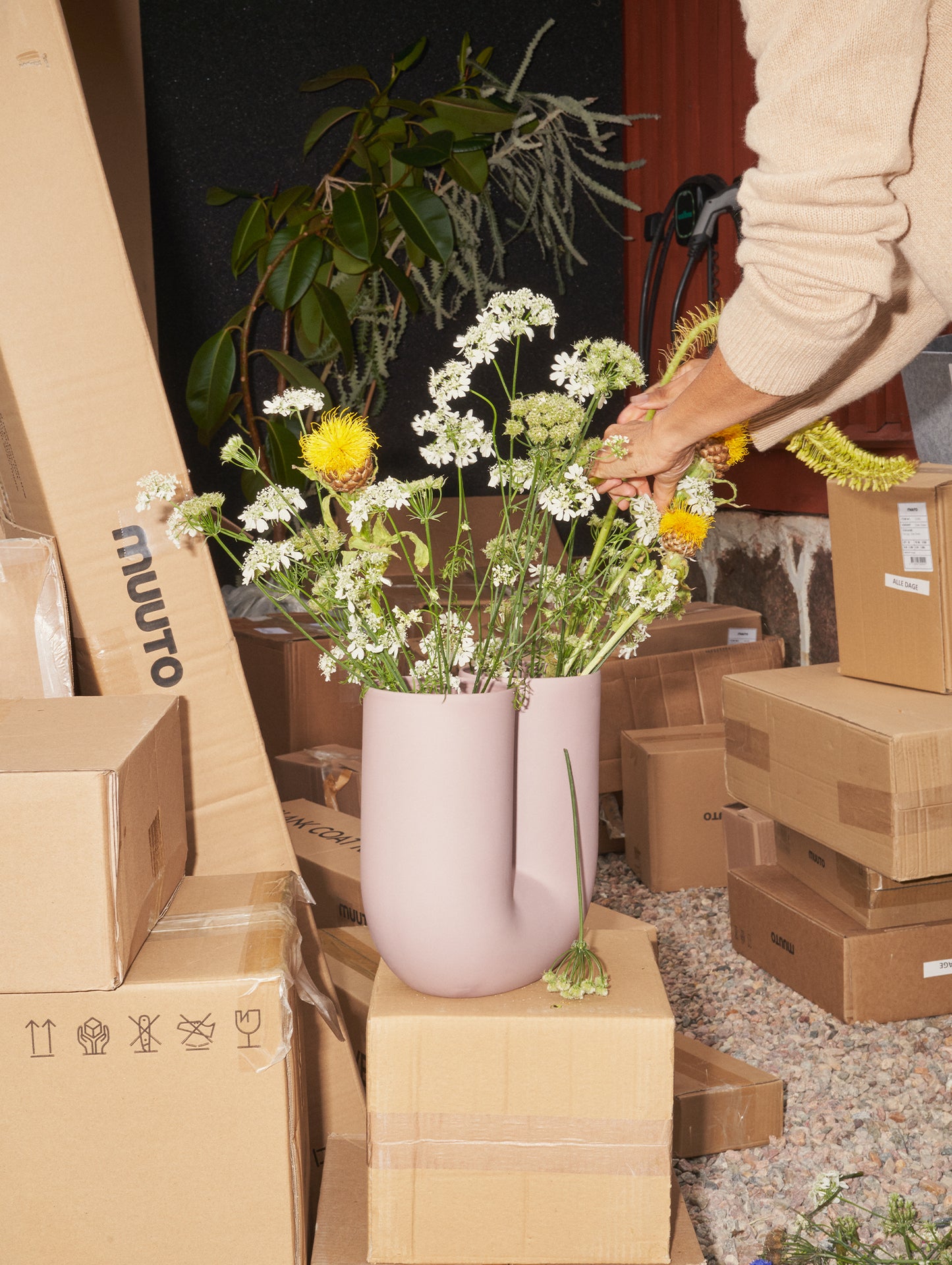 Kink Vase by Muuto - Dusty Lilac