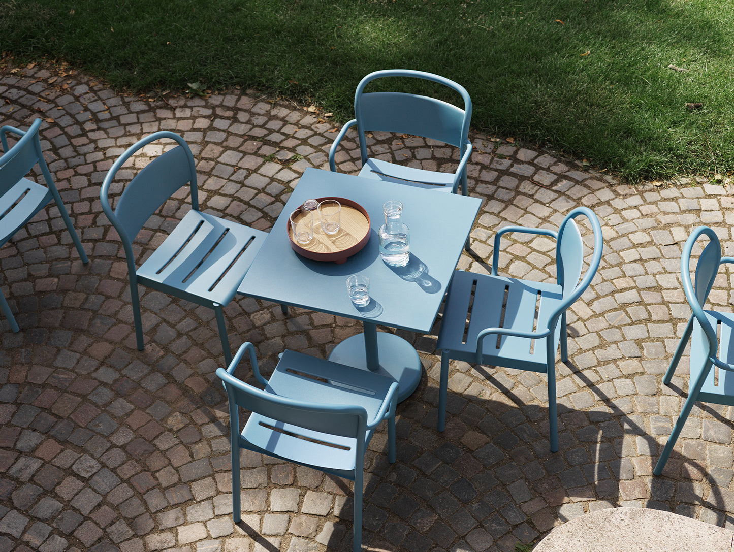 Linear Steel Café Table by Muuto