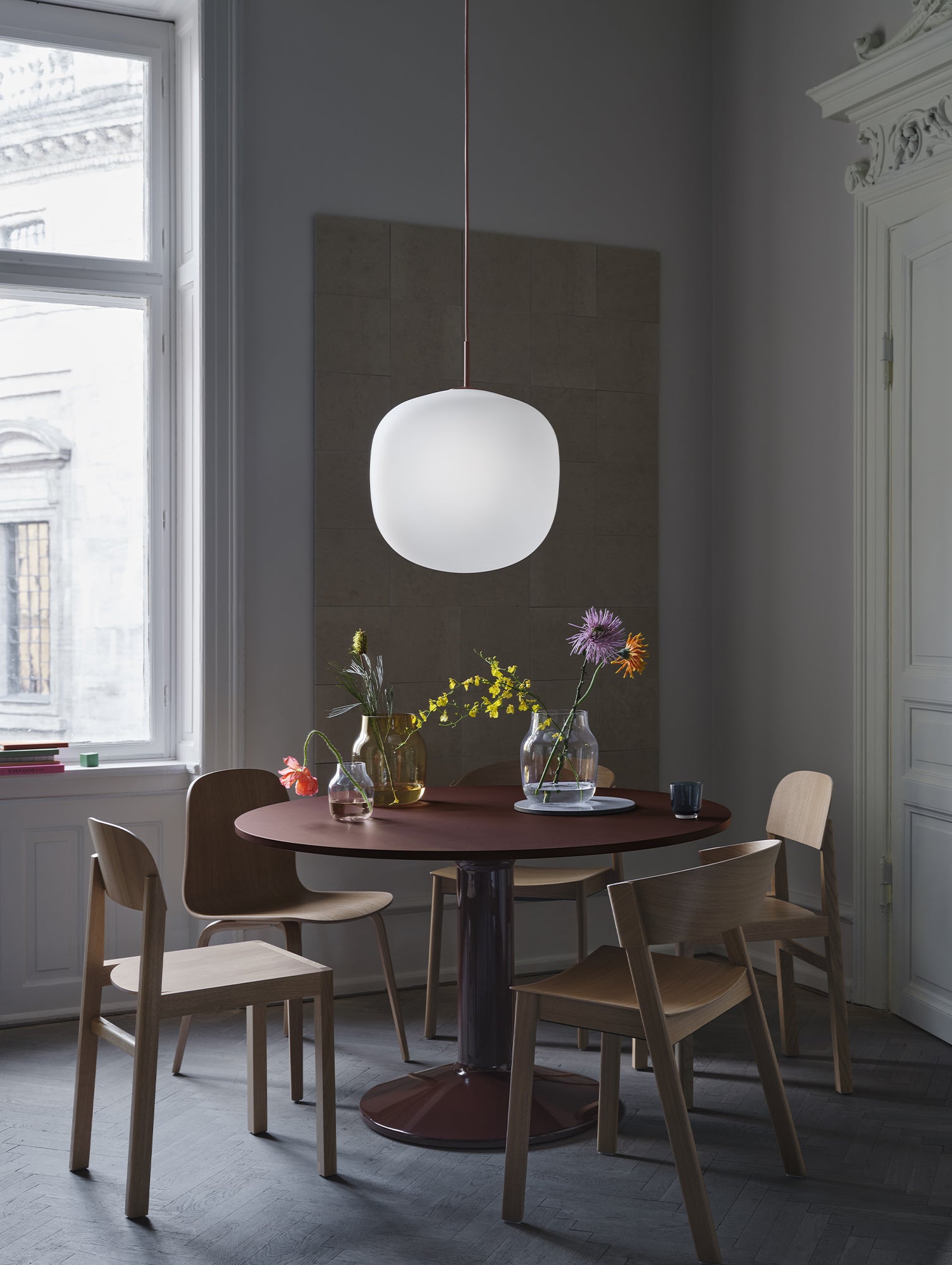Rime Pendant Lamp by Muuto - Diameter 45 cm / Deep Red