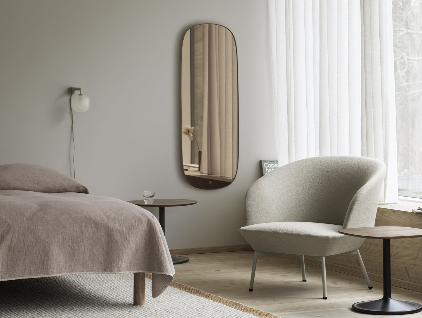 Grey Rime Wall Lamp by Muuto