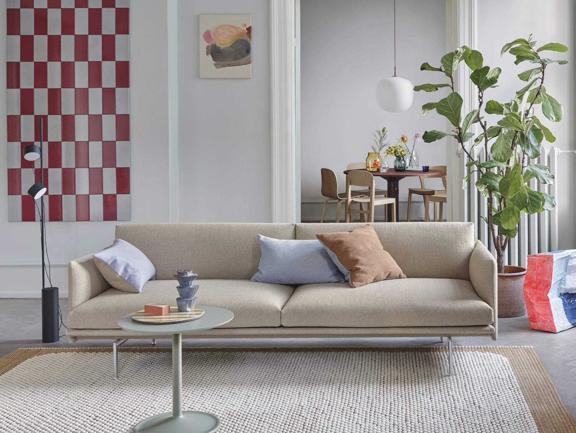 Large Burnt Orange Pebble Rug by Muuto