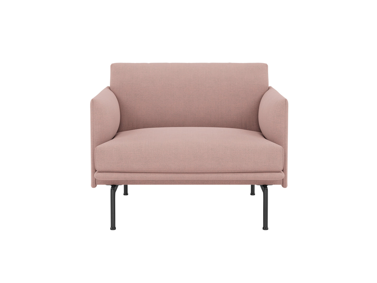 Outline Chair by Muuto - Black Painted Aluminium / Fiord 551