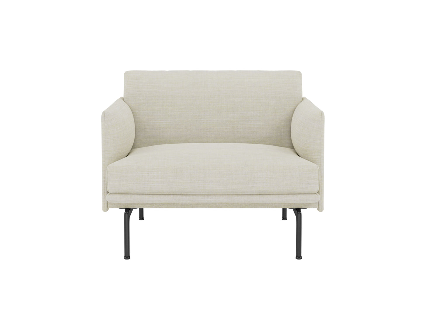 Outline Chair by Muuto - Black Painted Aluminium / Remix 223