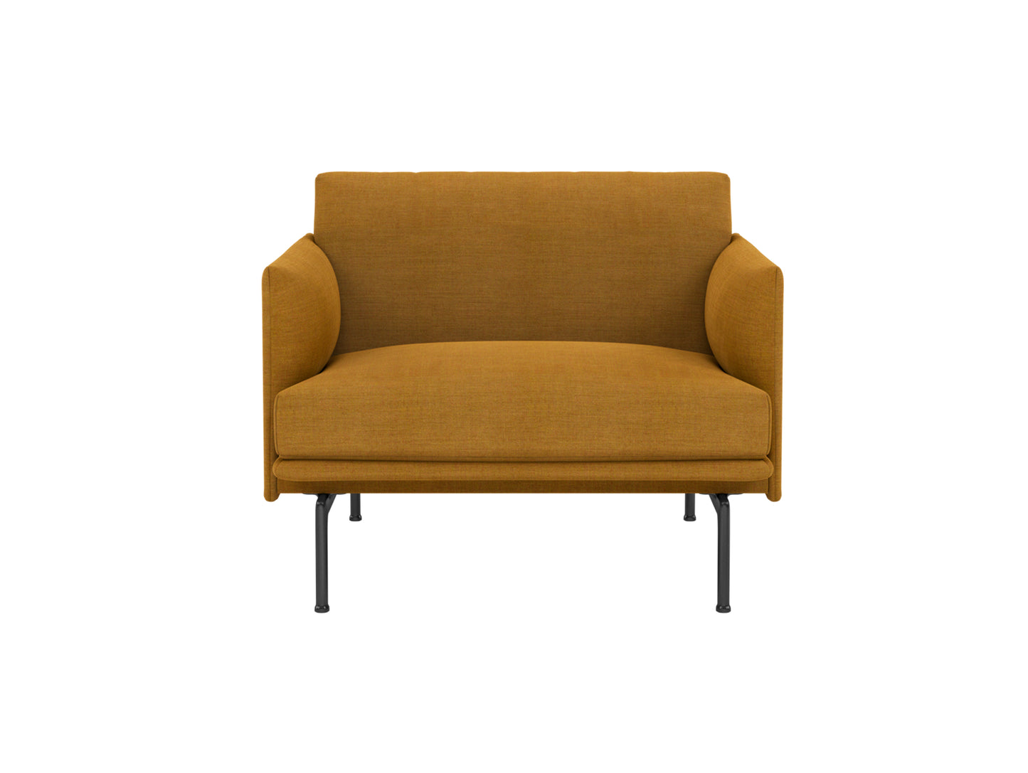 Outline Chair by Muuto - Black Painted Aluminium / Remix 422