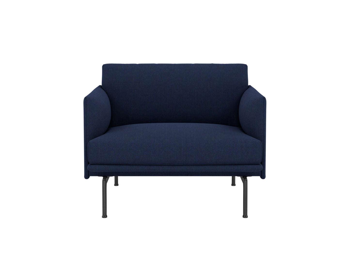 Outline Chair by Muuto - Black Painted Aluminium / Remix 773