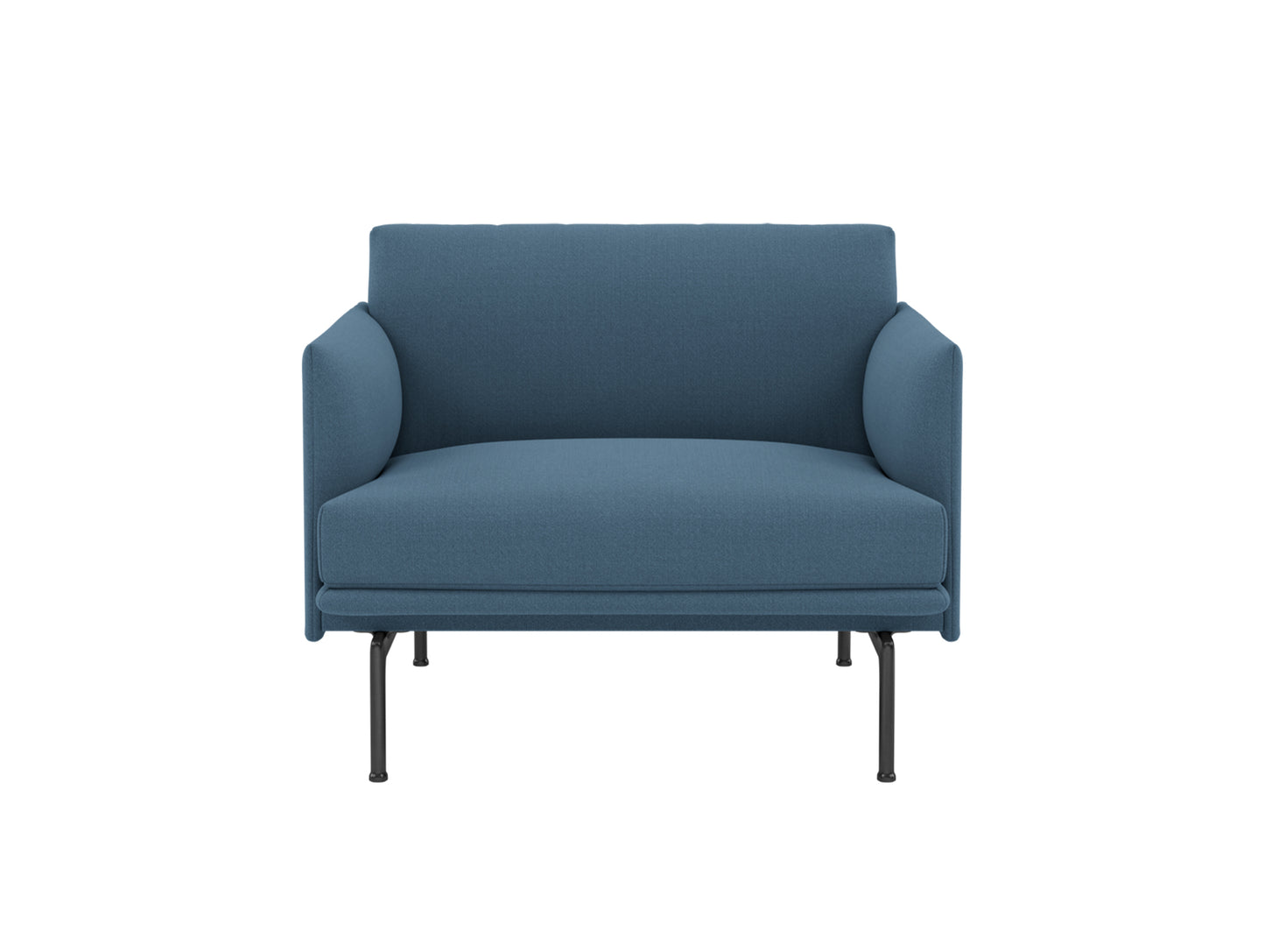 Outline Chair by Muuto - Black Painted Aluminium / Vidar 733