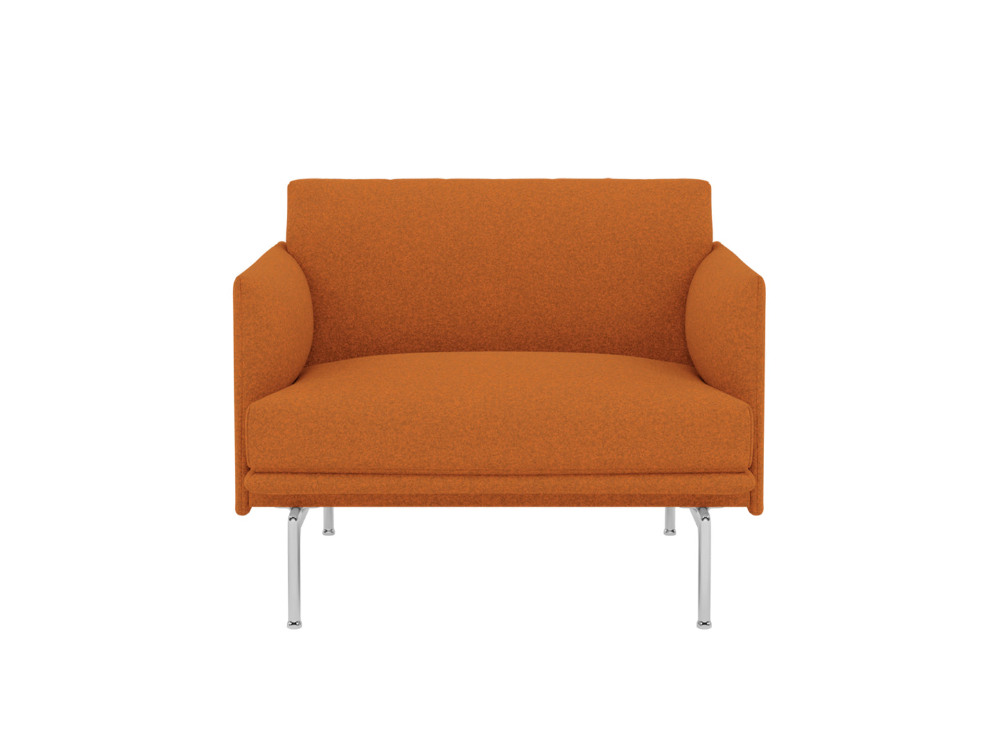 Outline Chair by Muuto - Aluminium Base / Divina Melange 547