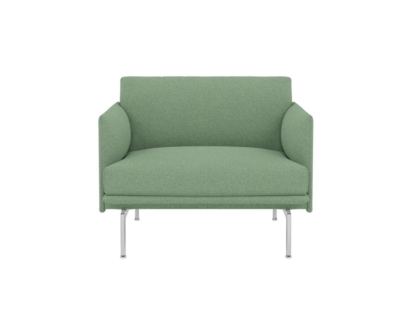 Outline Chair by Muuto - Aluminium Base / Divina Melange 917