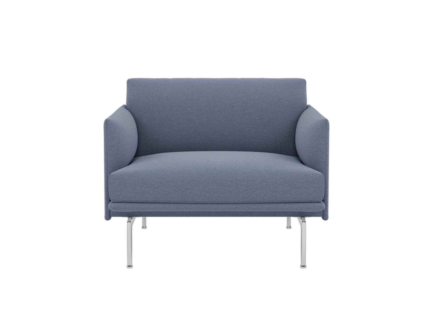 Outline Chair by Muuto - Aluminium Base / Steelcut Trio 716