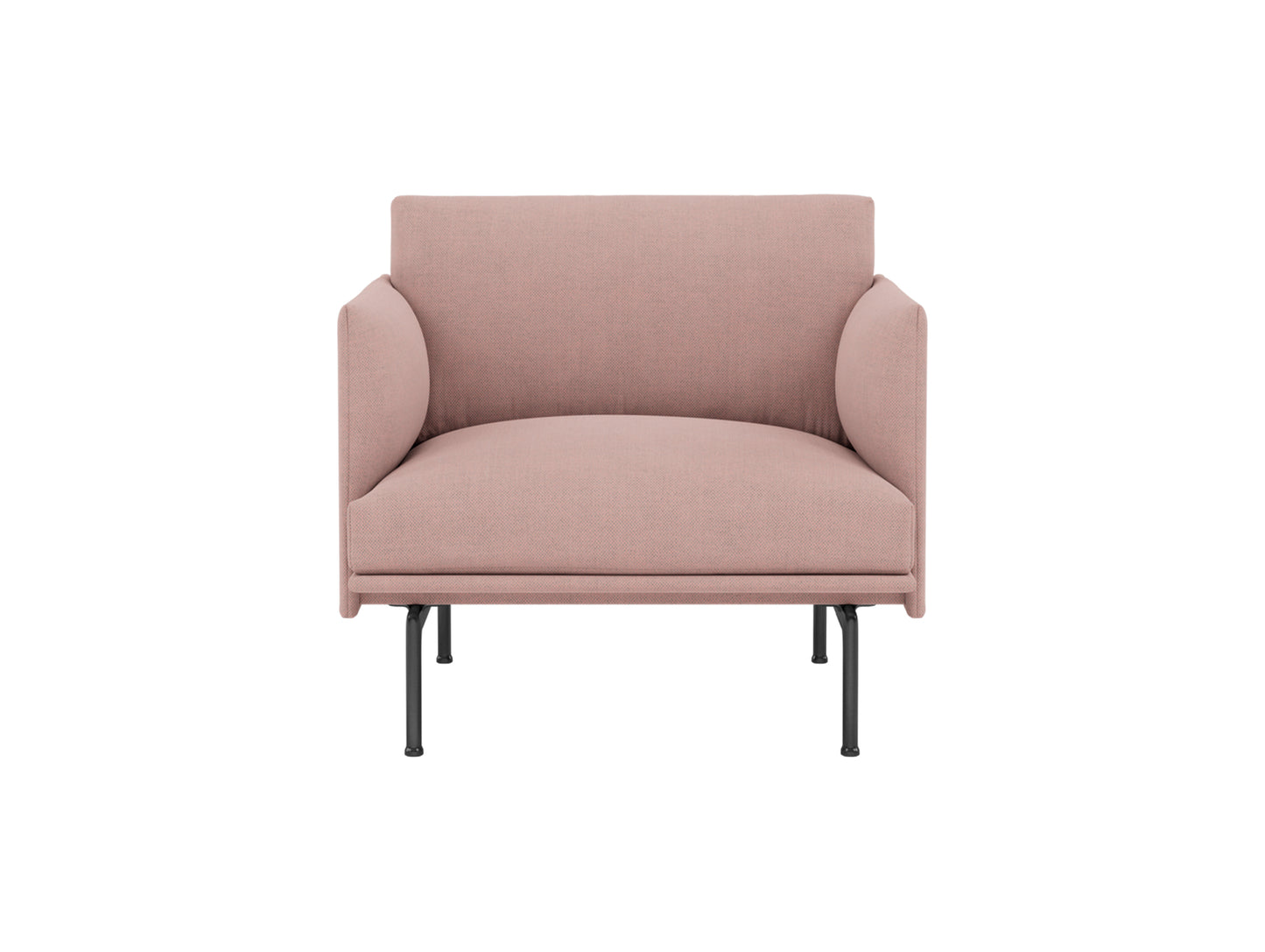 Outline Studio Chair by Muuto - Black Painted Aluminium Base / Fiord 551