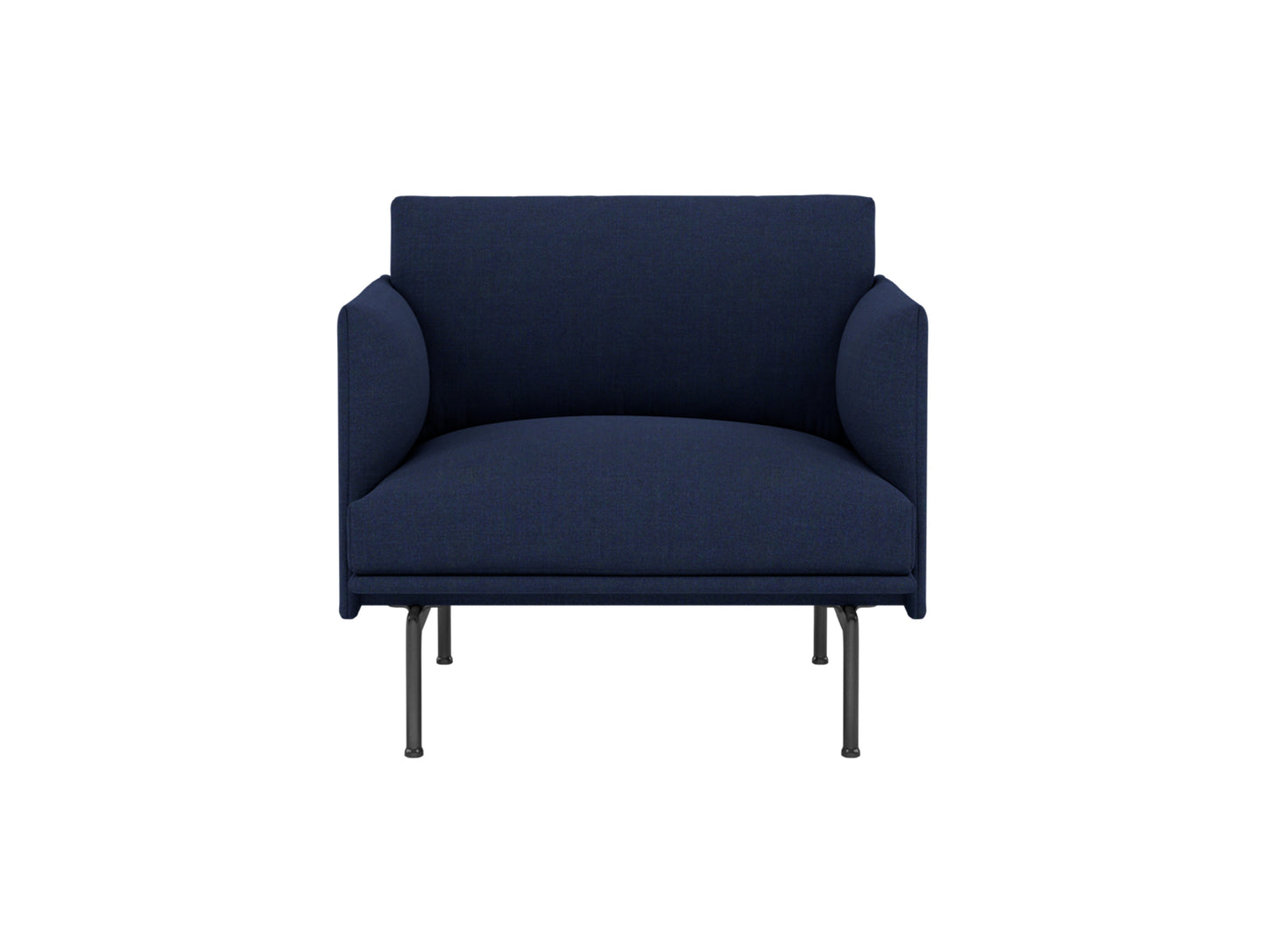 Outline Studio Chair by Muuto - Black Painted Aluminium Base / Remix 773