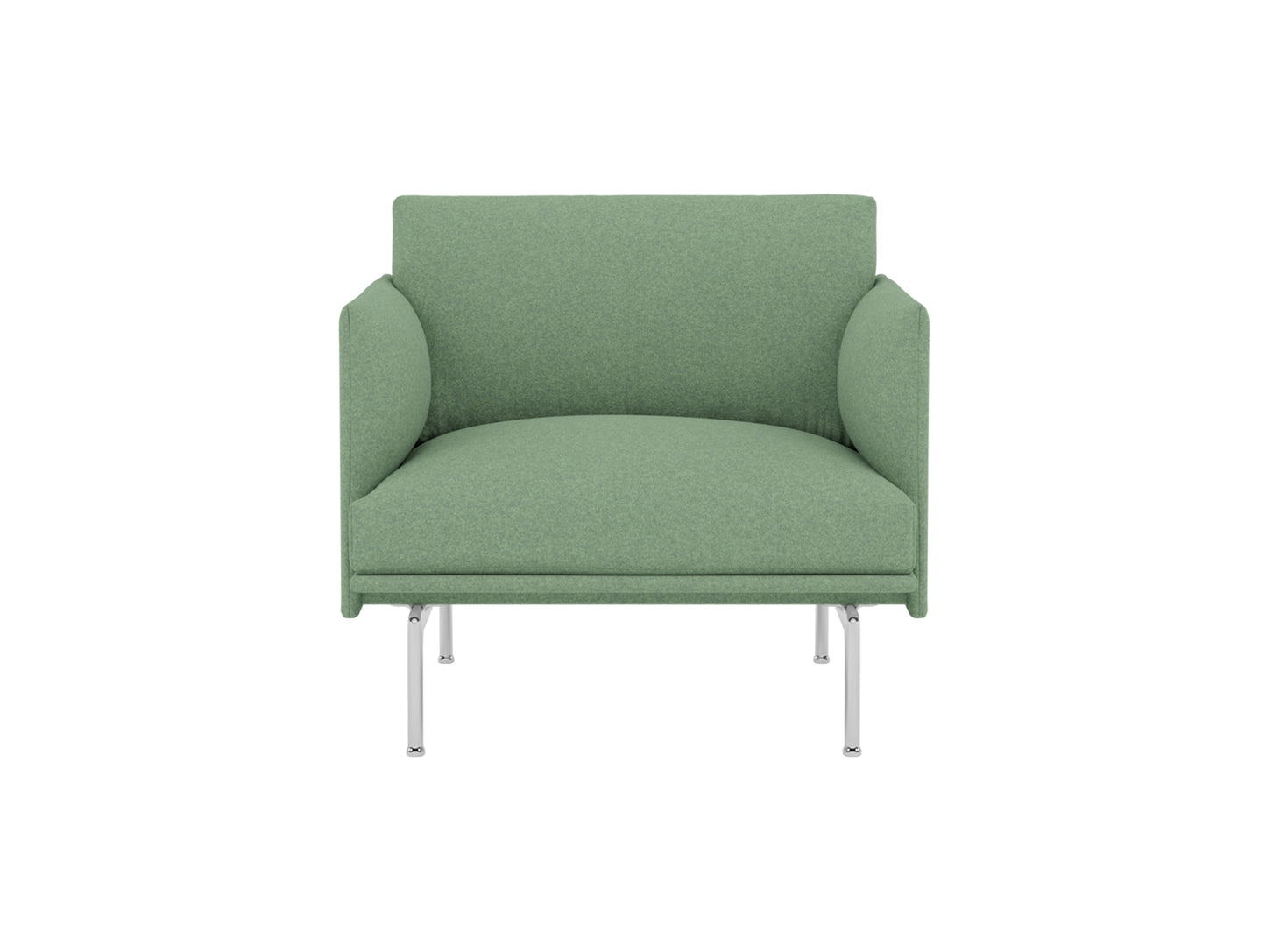 Outline Studio Chair by Muuto - Aluminium Base / Divina Melange 917