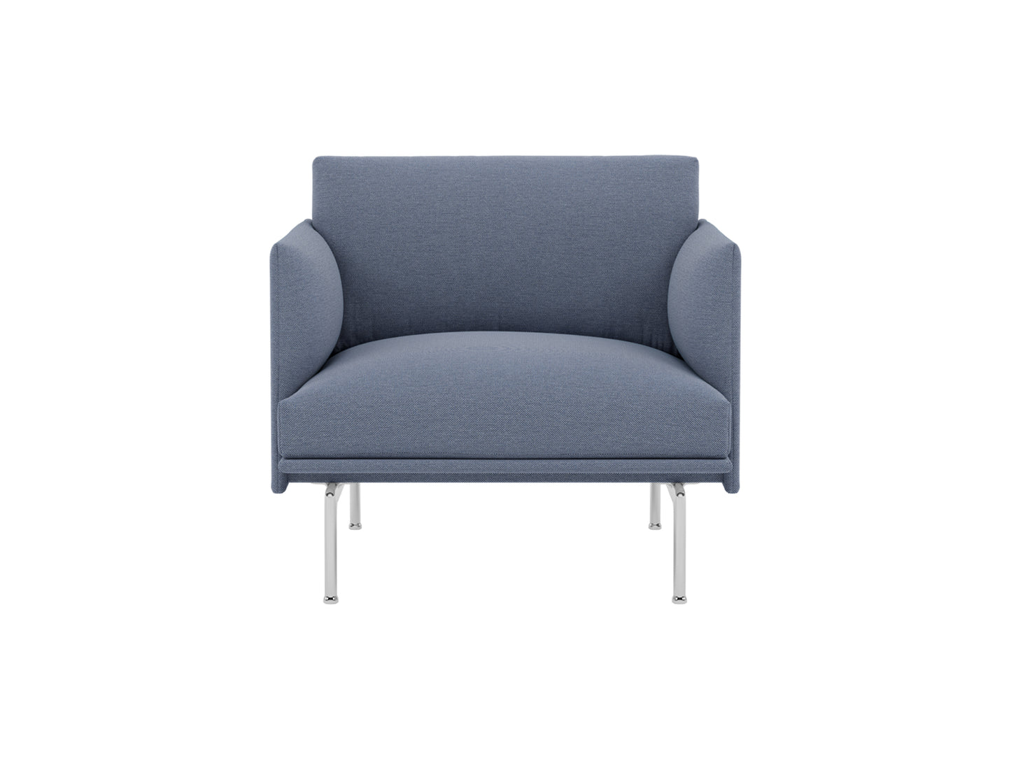 Outline Studio Chair by Muuto - Aluminium Base / Steelcut Trio 716