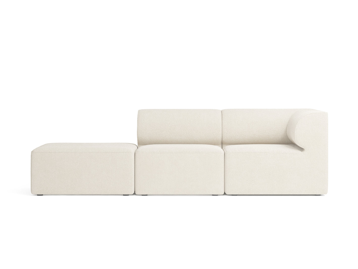 Eave 3-Seater Modular Sofa 86 with Pouf by Menu - Right Armrest (Sitting Left) / boucle 24