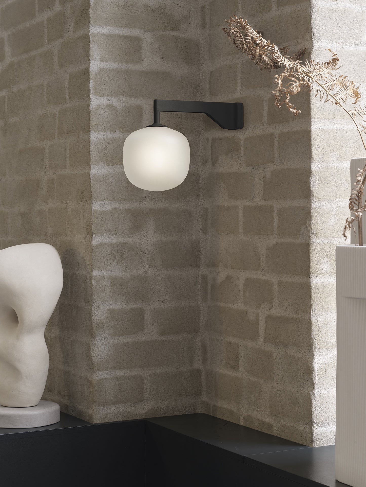 Black Rime Wall Lamp by Muuto