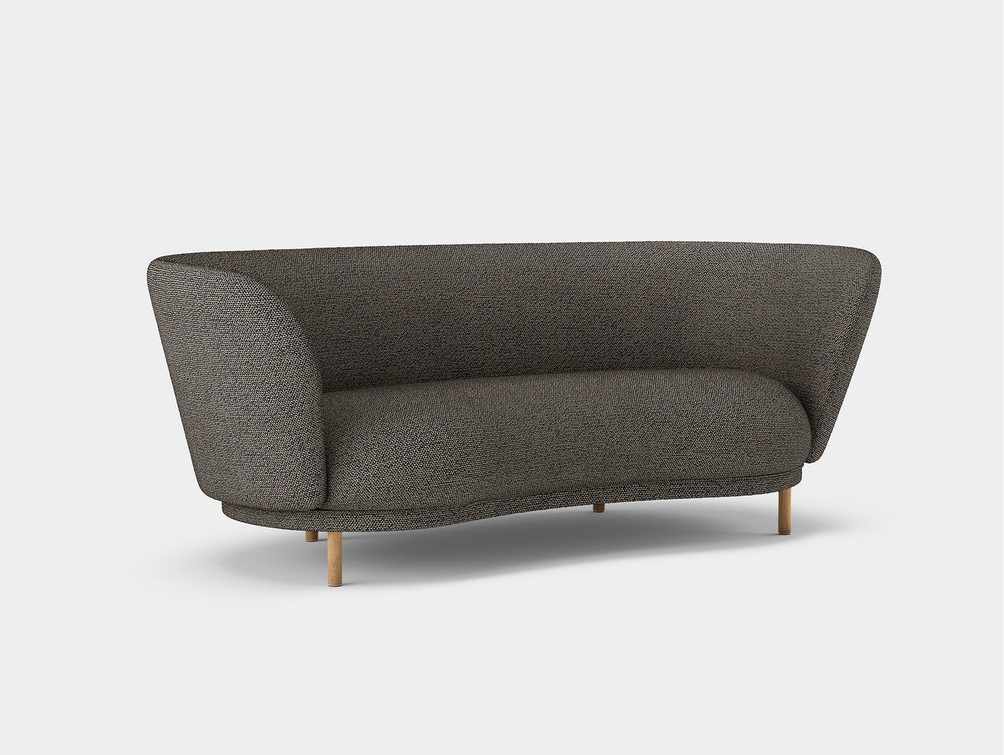 Dandy 2-Seater Sofa by Massproductions - Safire 001 / Natural Oak Legs