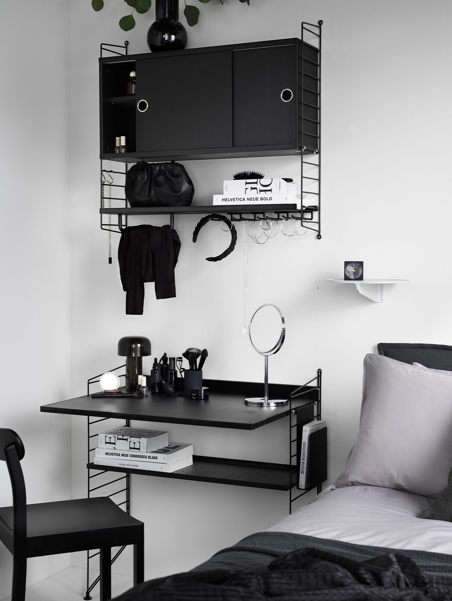 Bedroom Combination by String - black ash