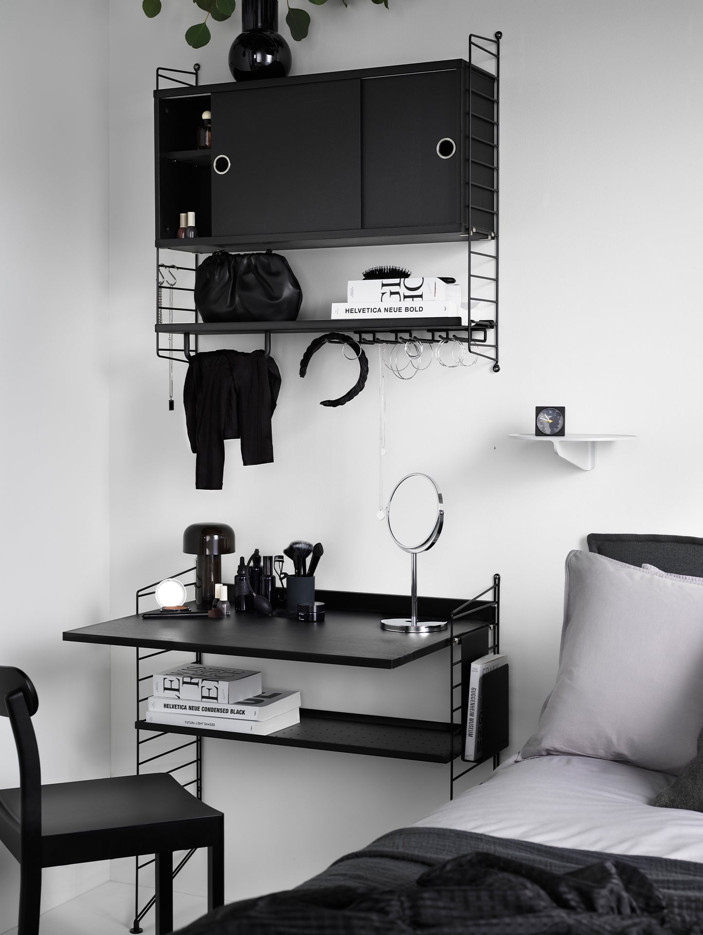 Bedroom Combination by String - black ash 