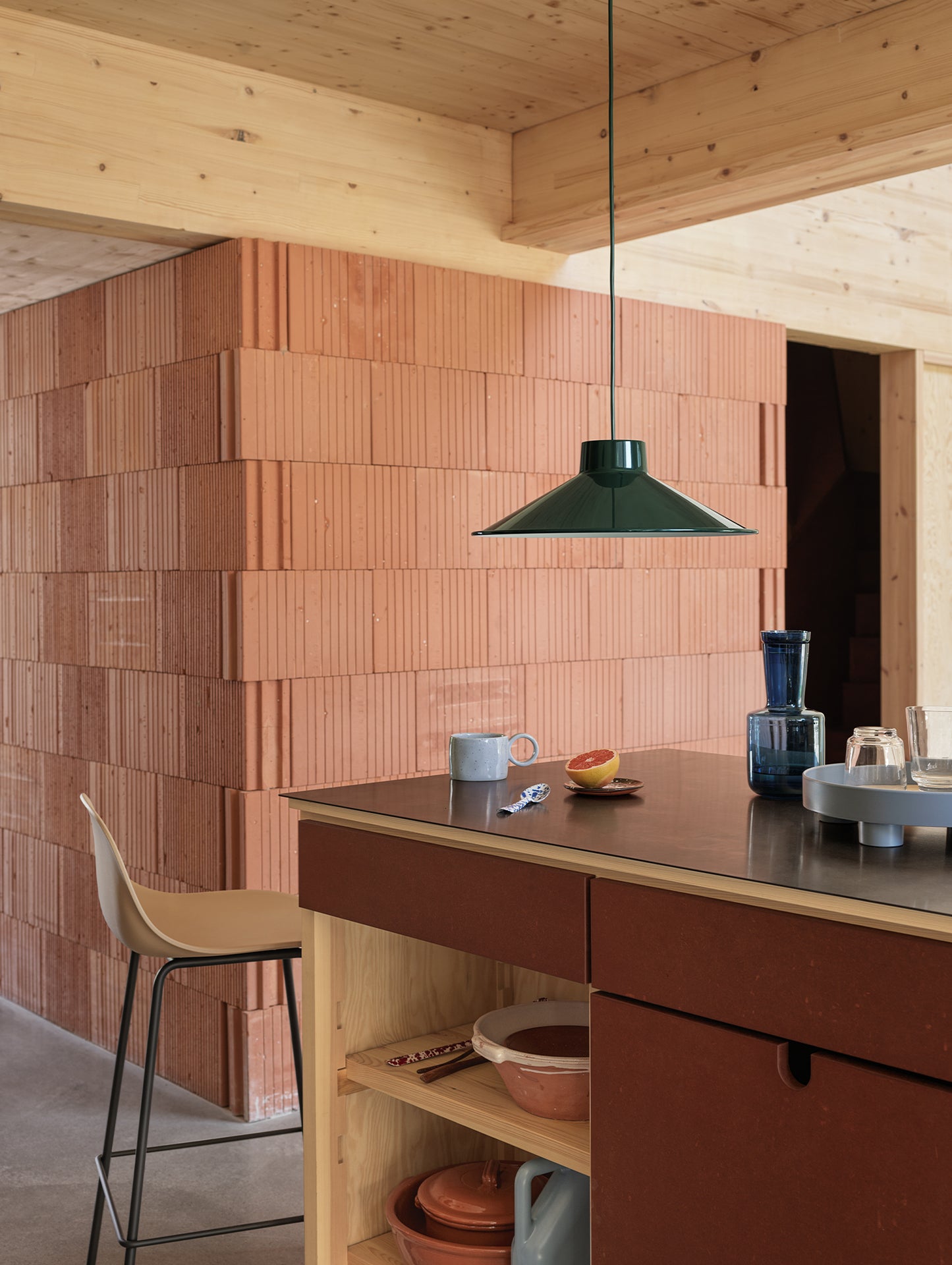 Top Pendant Lamp by Muuto - Diameter 36 cm / Dark Green Colour