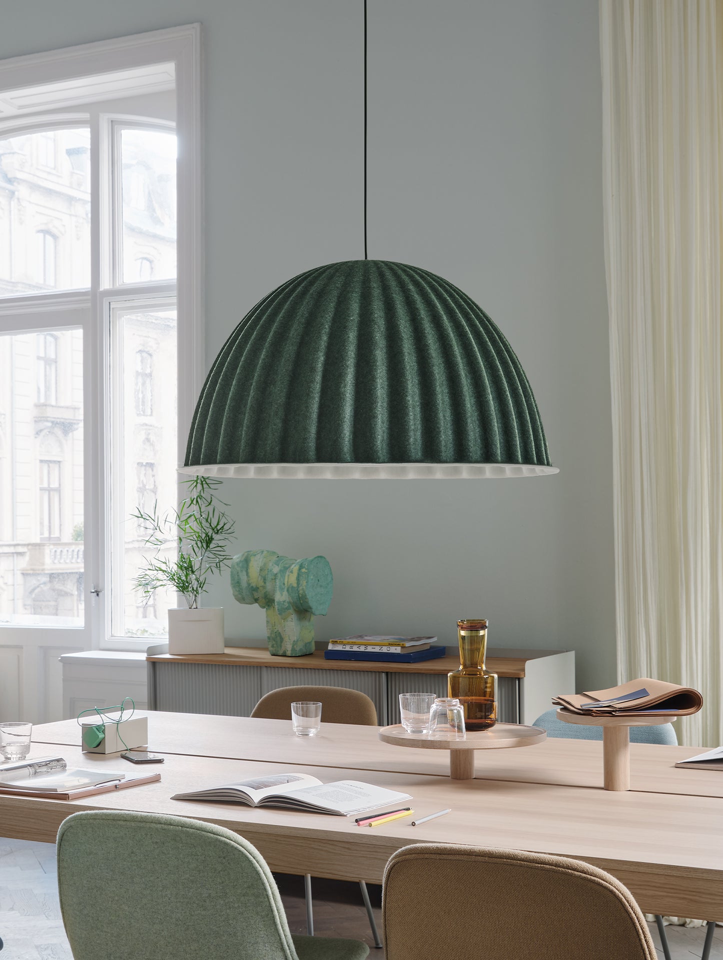 Muuto Under the Bell Pendant Light - Dark Green 82 cm