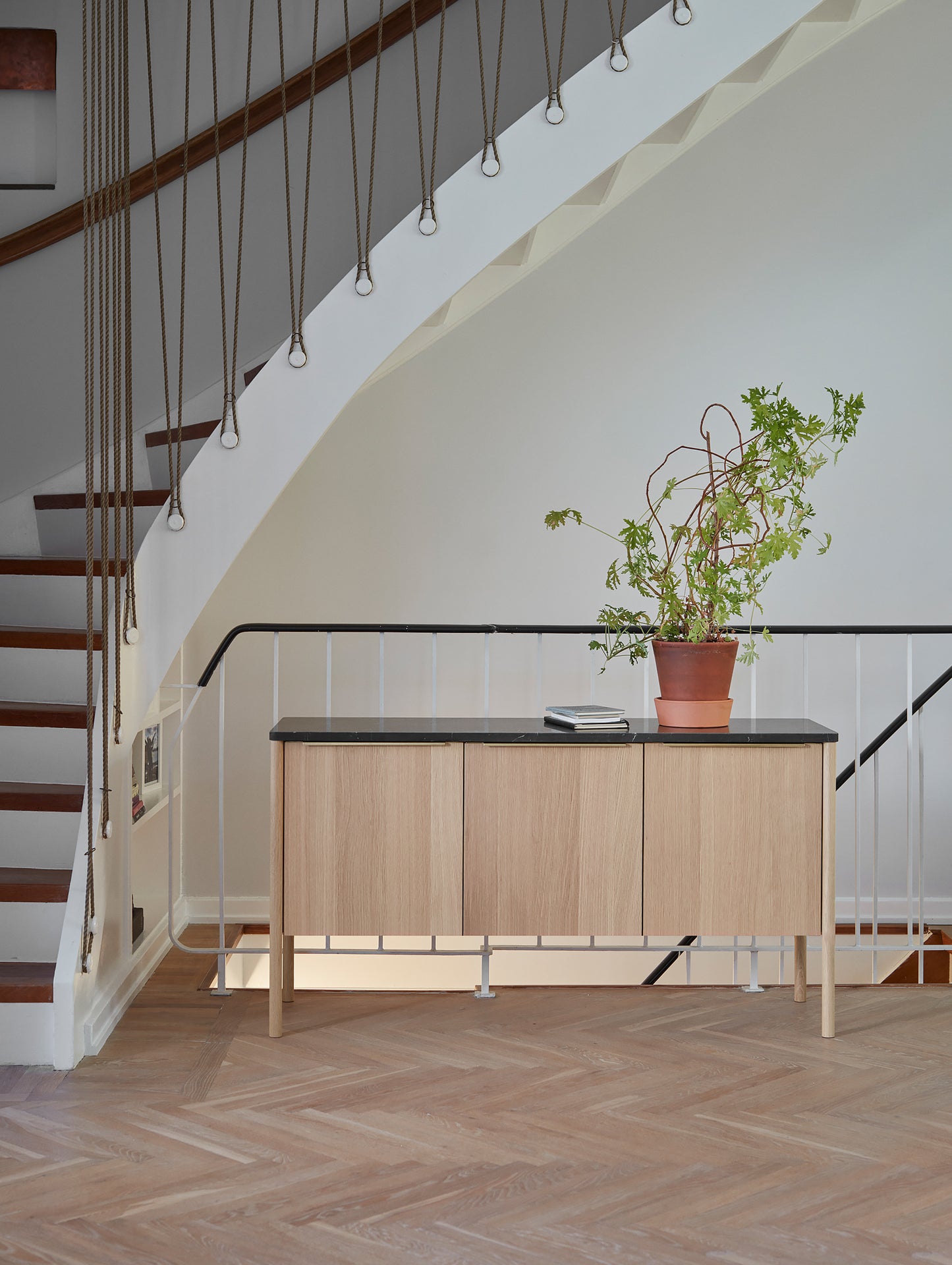 Jut Cabinet with Black Nero Marquina Marble Top by Skagerak