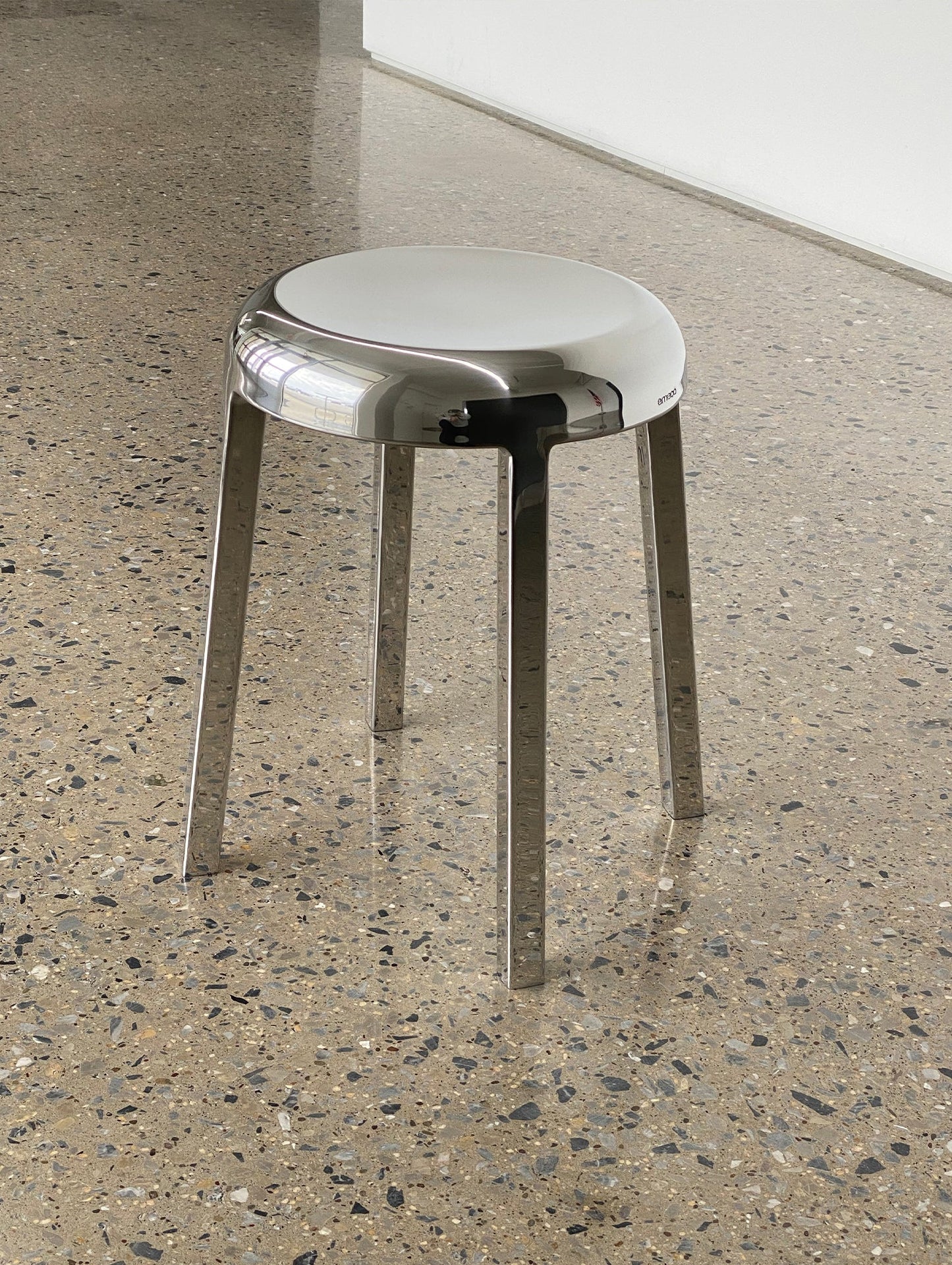 Za Small Stool - Hand Polished Aluminium by Emeco