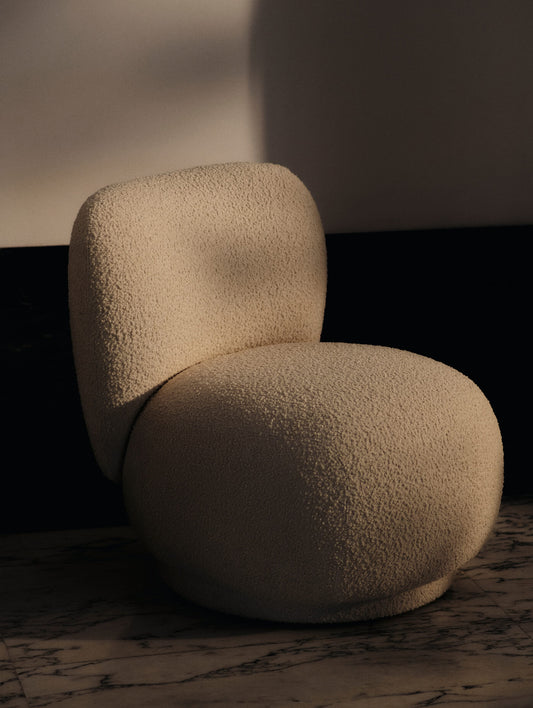 Rico Piccolo Lounge Chair by Ferm Living - Nordic Boucle Off White