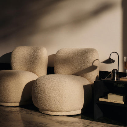 Rico Piccolo Lounge Chair by Ferm Living - Nordic Boucle Off White