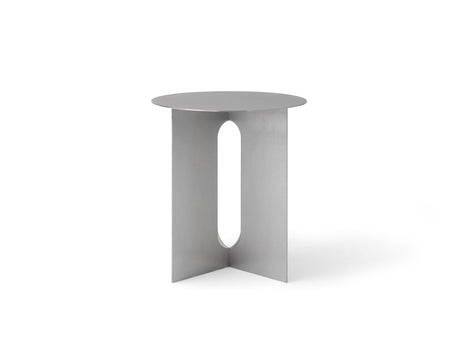 Androgyne Side Table in Brushed Steel