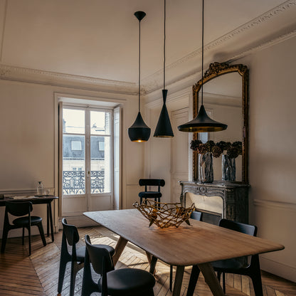 Beat Tall LED Pendant Light by Tom Dixon - Black