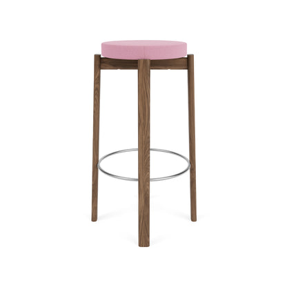 Passage Bar/Counter Stool Upholstered by Audo Copenhagen - Bar Stool / Walnut Base / Vidar 526