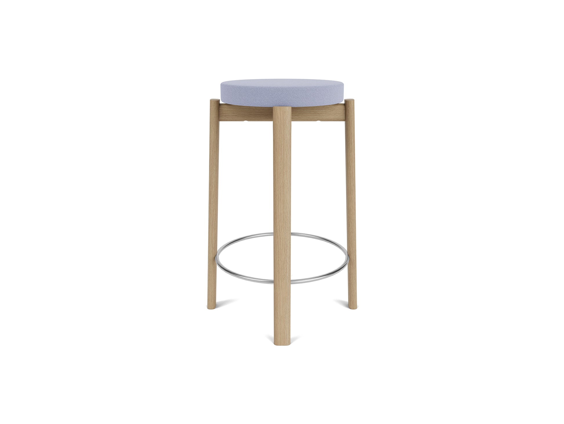 Passage Bar/Counter Stool Upholstered by Audo Copenhagen - Counter Stool / Oak Base / Vidar 723