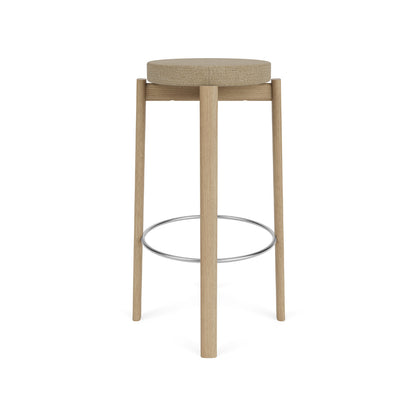 Passage Bar/Counter Stool Upholstered by Audo Copenhagen - Bar Stool / Oak Base / Barnum Boucle 04