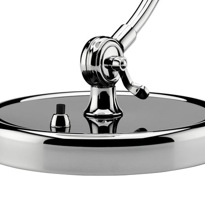 Kaiser Idell Luxus Table Lamp by Fritz Hansen - High Gloss Black Shade with Chrome Base