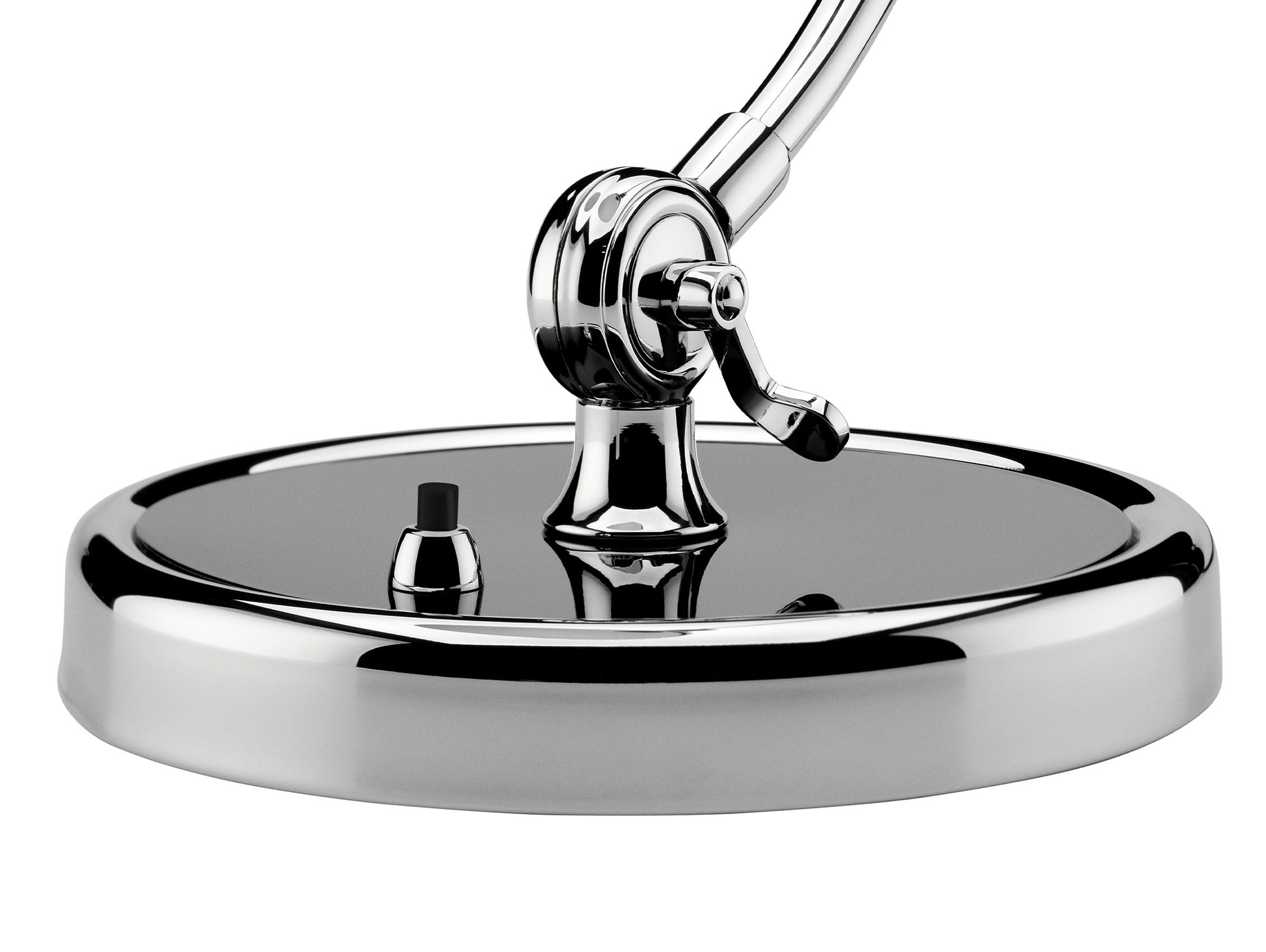 Kaiser Idell Luxus Table Lamp by Fritz Hansen - High Gloss Black Shade with Chrome Base