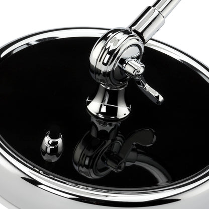 Kaiser Idell Luxus Table Lamp by Fritz Hansen - High Gloss Black Shade with Chrome Base