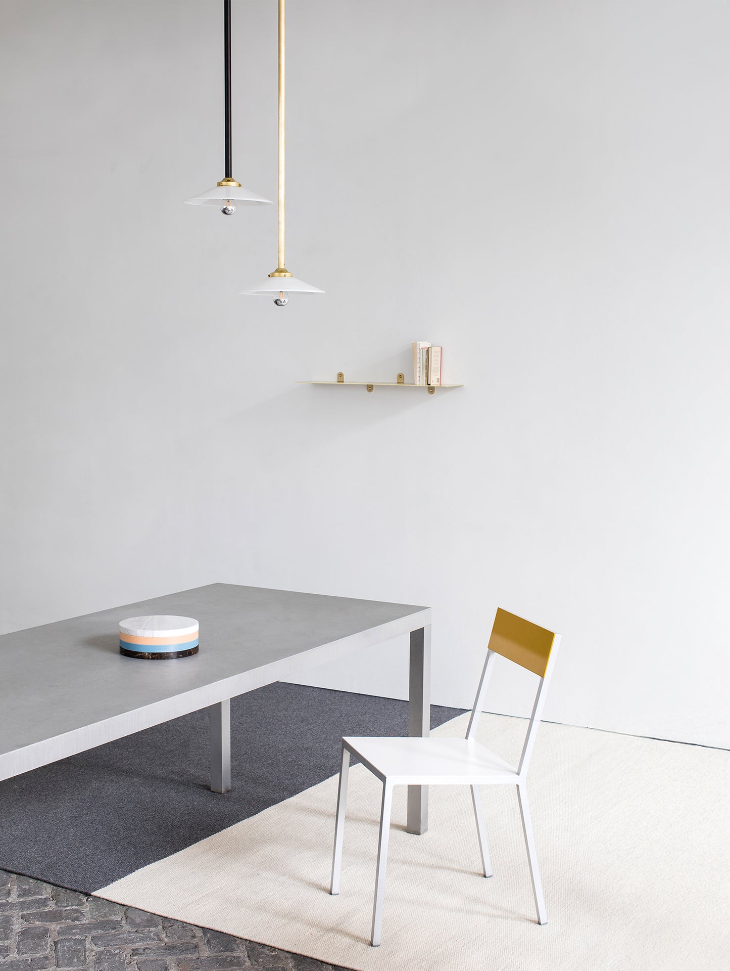 Alu Chair by Valerie Objects - White Seat / Yellow Back