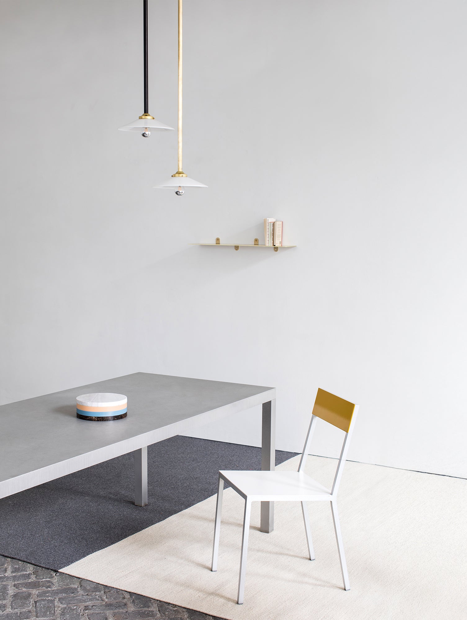 Alu Chair by Valerie Objects - White Seat / Yellow Back