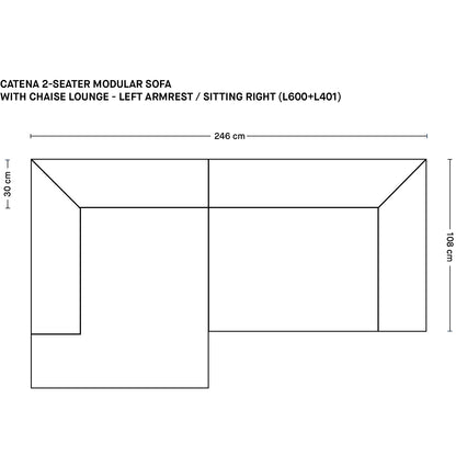 Catena 2-Seater Modular Sofa