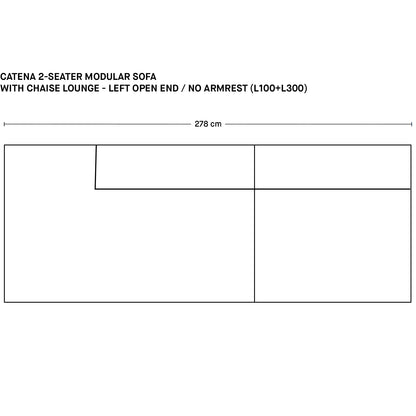 Catena 2人掛けモジュール式ソファ