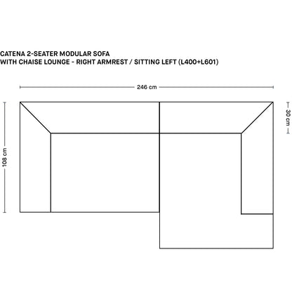 Catena 2-Seater Modular Sofa