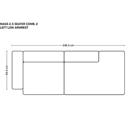 Mags 2.5 Seater Sofa (Low Armrest)