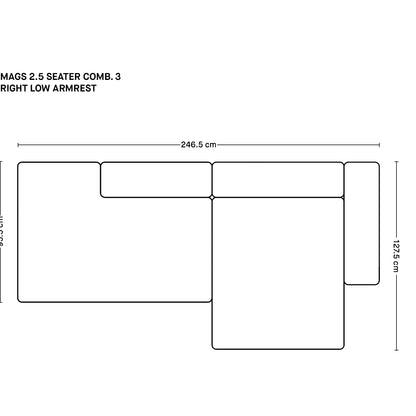 Mags 2.5 Seater Sofa (Low Armrest)