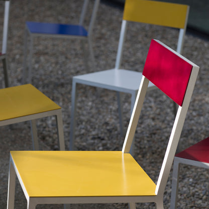 Alu Chair by Valerie Objects - Curry Seat / Red Back