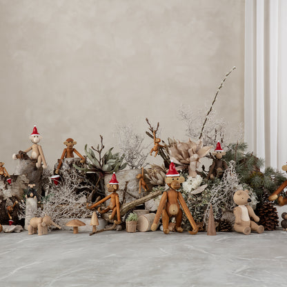 Santa's Cap for Wooden Monkey by Kay Bojesen