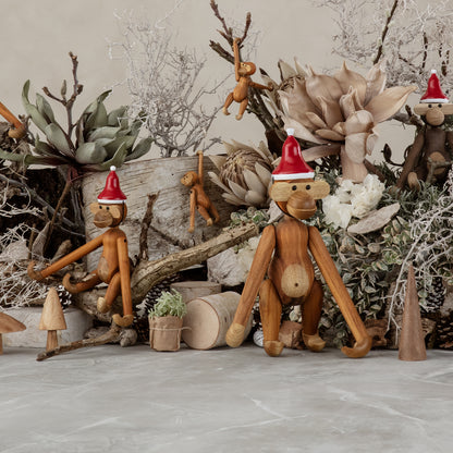 Santa's Cap for Wooden Monkey by Kay Bojesen