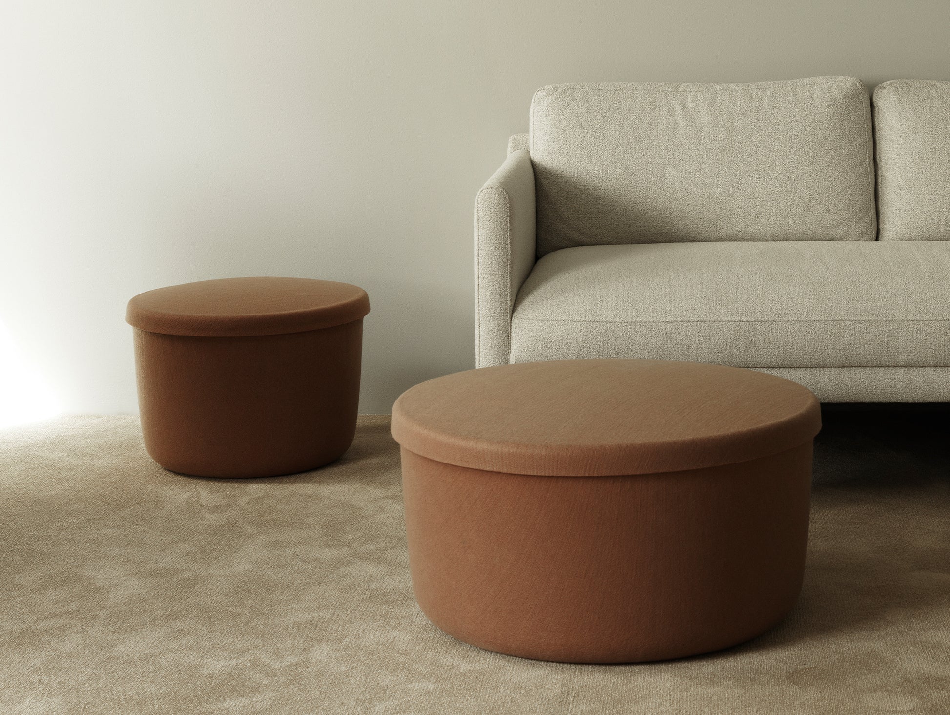 Hide Storage Pouf by Normann Copenhagen - Brown